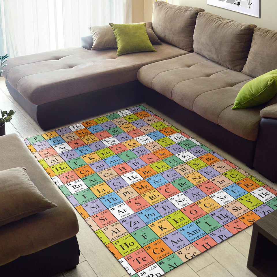 Chemistry Periodic Table Pattern Print Design 01 Area Rug