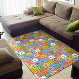 Chemistry Periodic Table Pattern Print Design 01 Area Rug