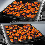 Halloween Pumpkin Pattern Car Sun Shade