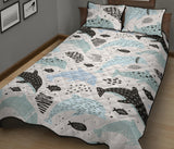 Cute dolphins Childish Style pattern Quilt Bed Set