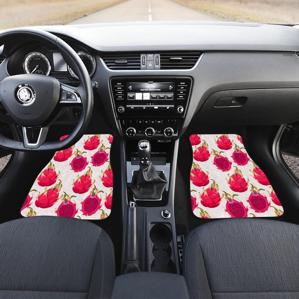 Dragon Fruits Design Pattern Front Car Mats