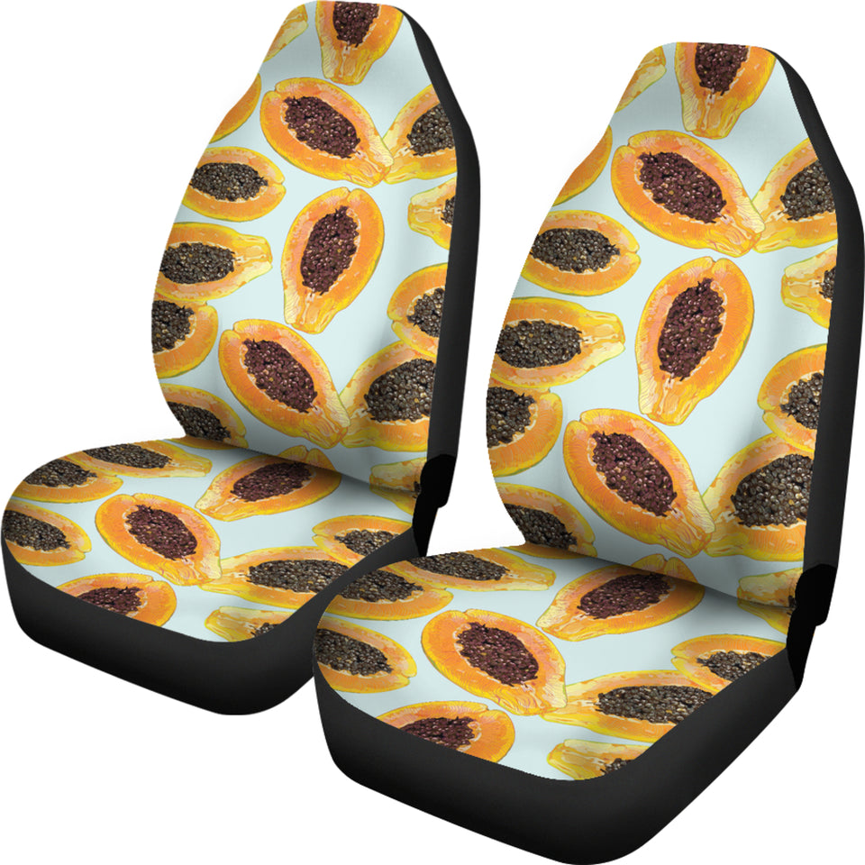 Watercolor Papaya Pattern  Universal Fit Car Seat Covers