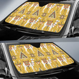 Camels Ethnic Motif Pattern Car Sun Shade