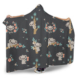 Cute Koala Pattern Hooded Blanket