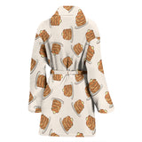 Pancake Pattern Print Design 01 Women's Bathrobe