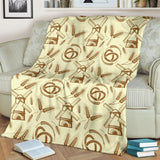 Windmill Wheat Pattern Premium Blanket