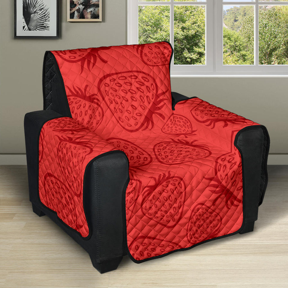 strawberry pattern red background Recliner Cover Protector