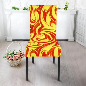 Fire Flame Design Pattern Dining Chair Slipcover