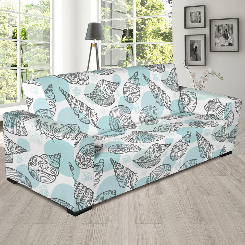 Shell Polynesian Tribal  Sofa Slipcover