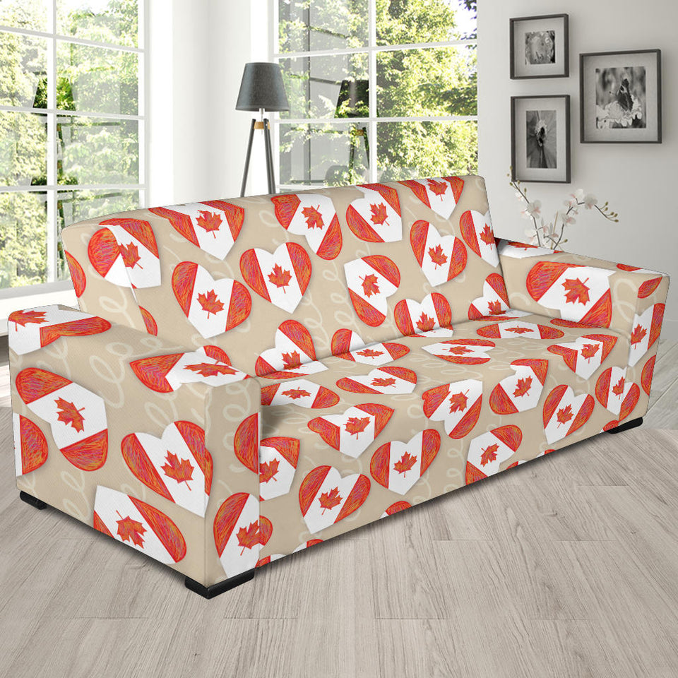 Canada Pattern Print Design 01 Sofa Slipcover