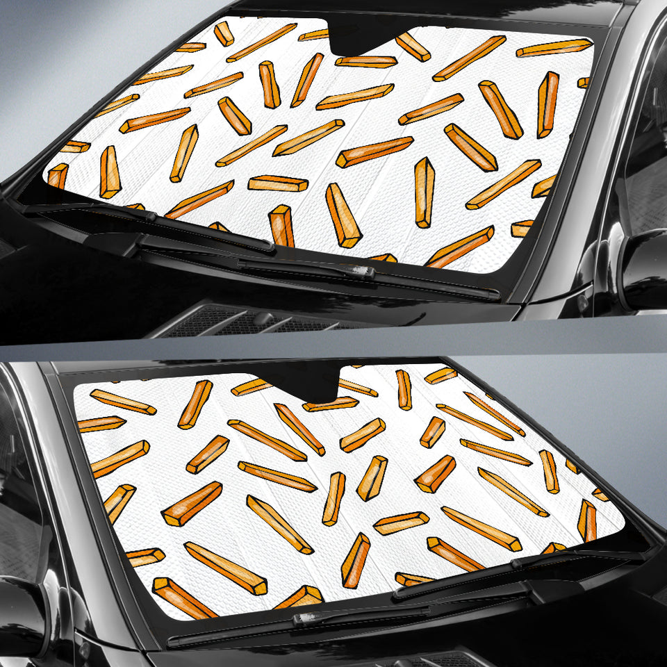 French Fries Potato Pattern Car Sun Shade