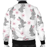 Watercolor Cute Rabbit Pattern Men'S Bomber Jacket