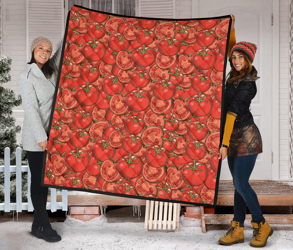 Red Tomato Pattern Premium Quilt