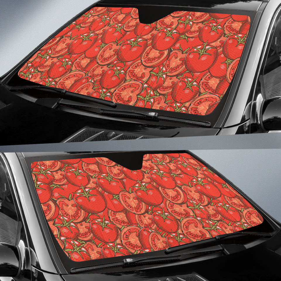Red Tomato Pattern Car Sun Shade