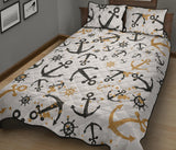 Anchors Rudders pattern Quilt Bed Set