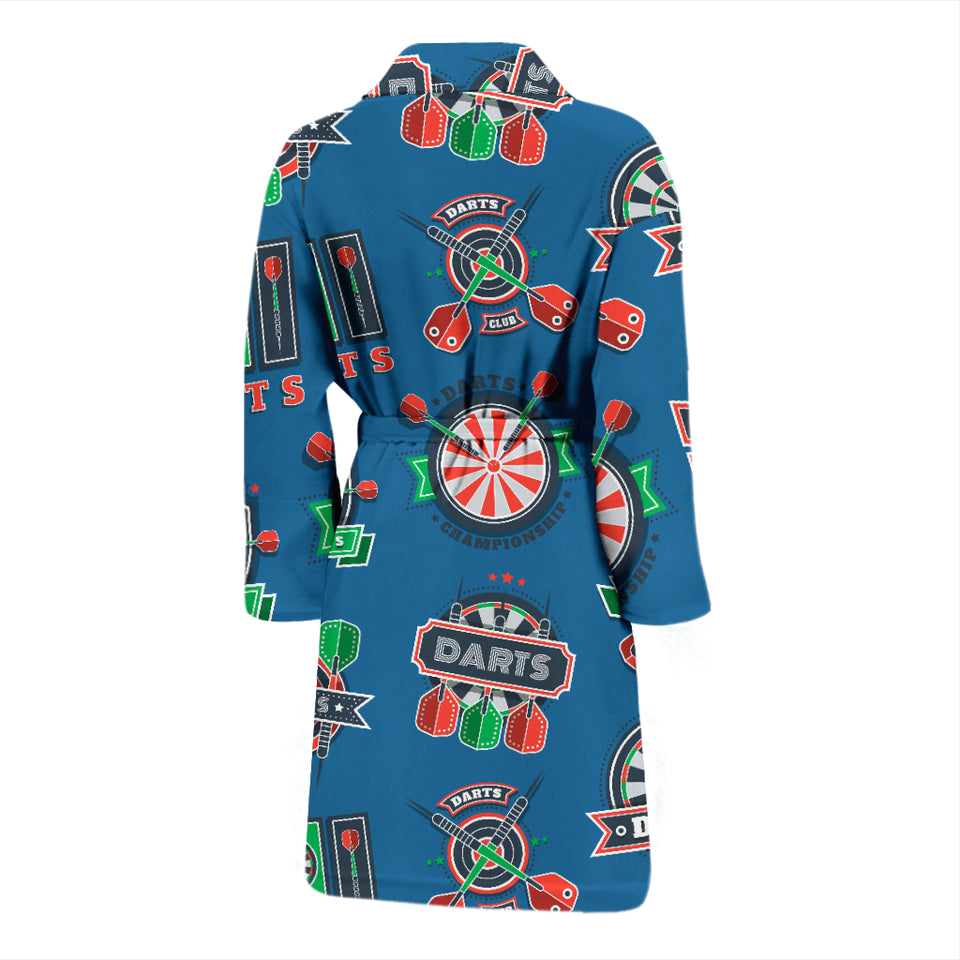 Darts Pattern Print Design 02 Men's Bathrobe
