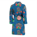 Darts Pattern Print Design 02 Men's Bathrobe