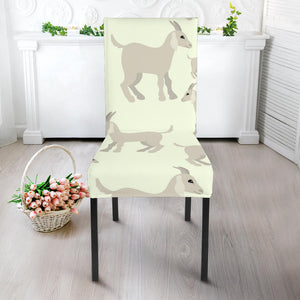Little Young Goat Pattern Dining Chair Slipcover