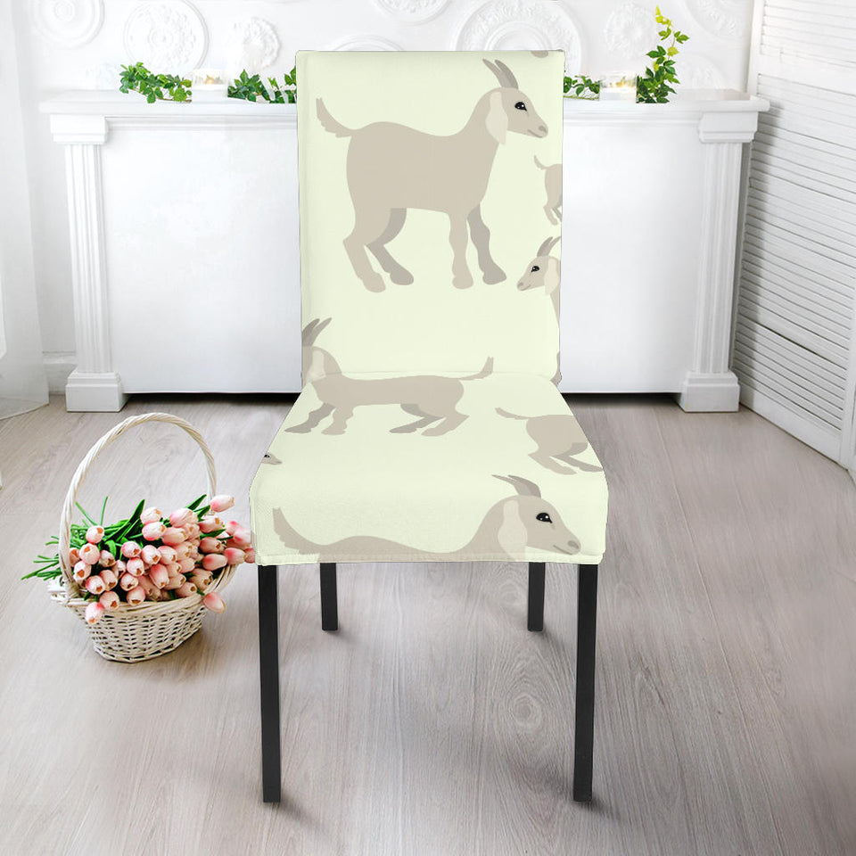 Little Young Goat Pattern Dining Chair Slipcover