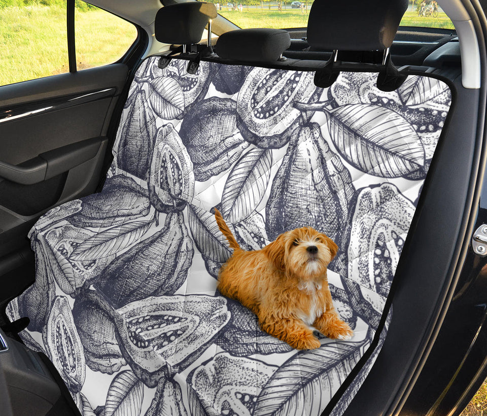 Guava Tropical Hand Drawn Pattern Dog Car Seat Covers