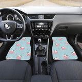 Cute Cow Flower Pattern Front And Back Car Mats