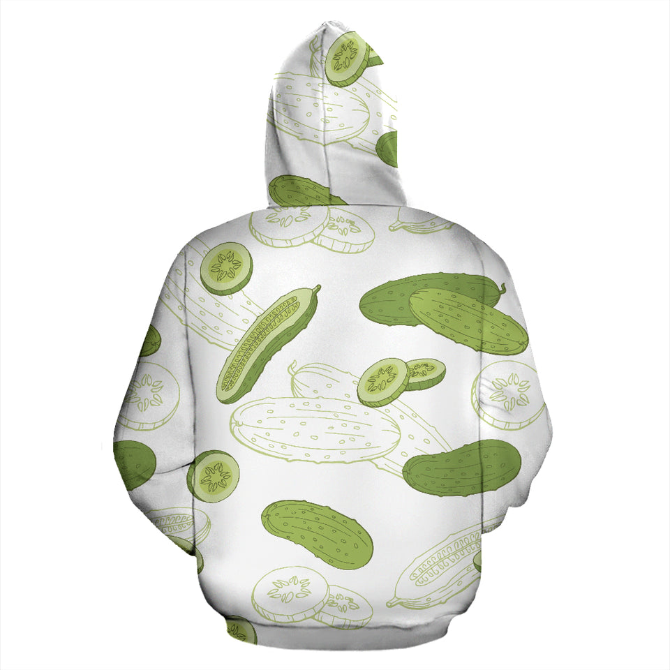 Cucumber Sketch Pattern Zip Up Hoodie