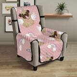 Cute unicorn pug pattern Chair Cover Protector