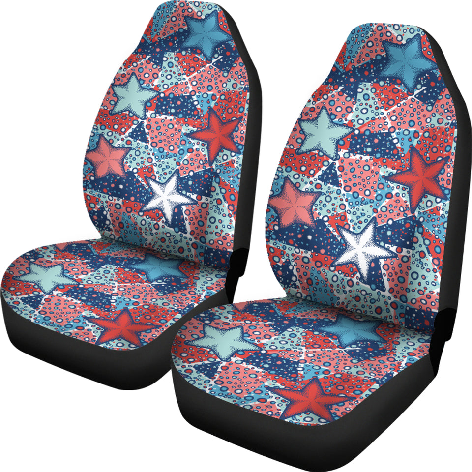 Hand Drawn Colorful Starfish  Universal Fit Car Seat Covers