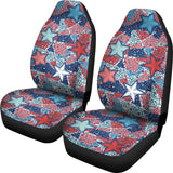 Hand Drawn Colorful Starfish  Universal Fit Car Seat Covers