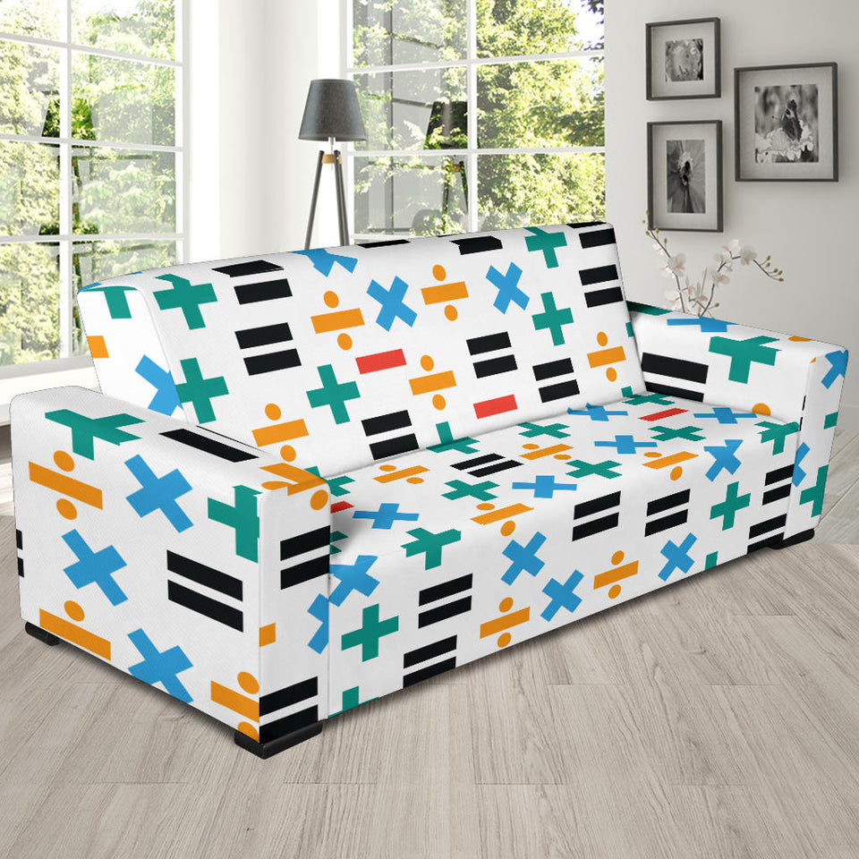 Math Pattern Print Design 05 Sofa Slipcover
