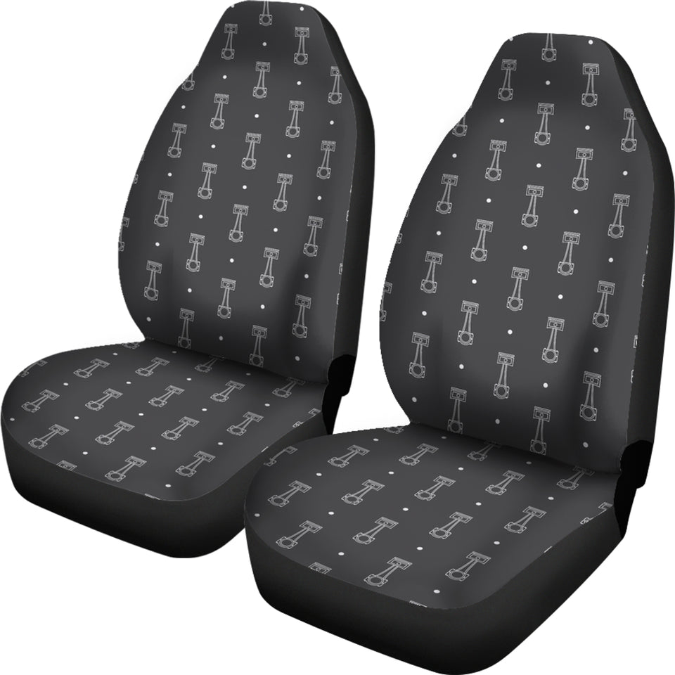 Engine Piston Black Background Pattern Print Design 02 Universal Fit Car Seat Covers