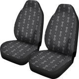 Engine Piston Black Background Pattern Print Design 02 Universal Fit Car Seat Covers