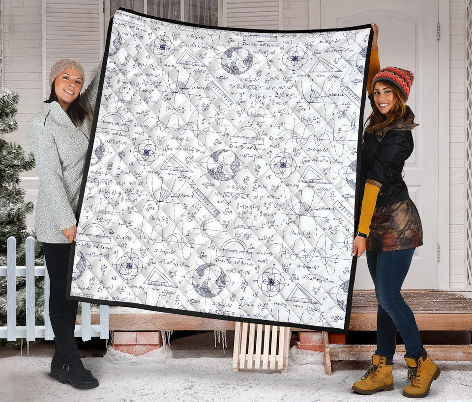 Math Pattern Print Design 03 Premium Quilt