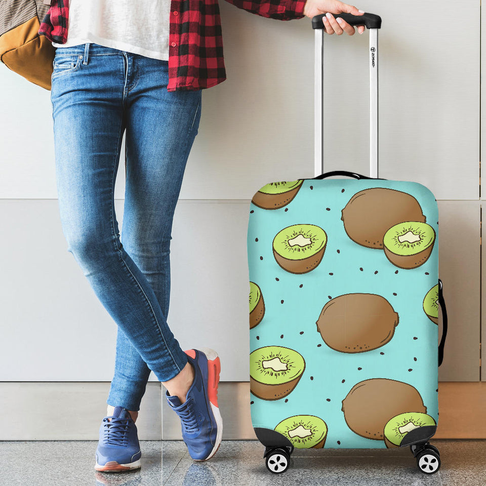 Kiwi Blue Background Luggage Covers