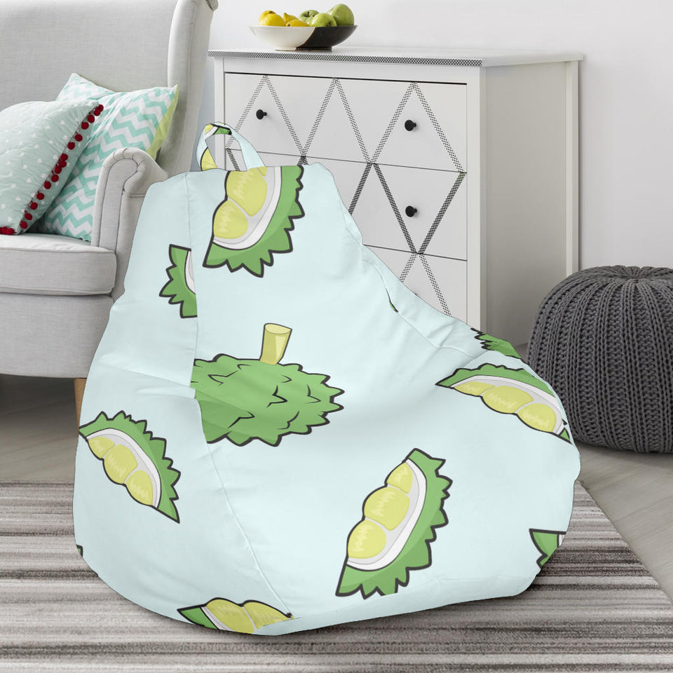 Durian Pattern Blue Background Bean Bag Cover