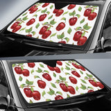 Red Apples Pattern Car Sun Shade