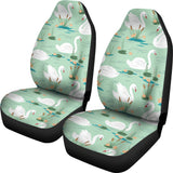 White Swan Lake Pattern  Universal Fit Car Seat Covers