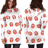 Daruma Japanese Wooden Doll Pattern Women'S Hoodie Dress