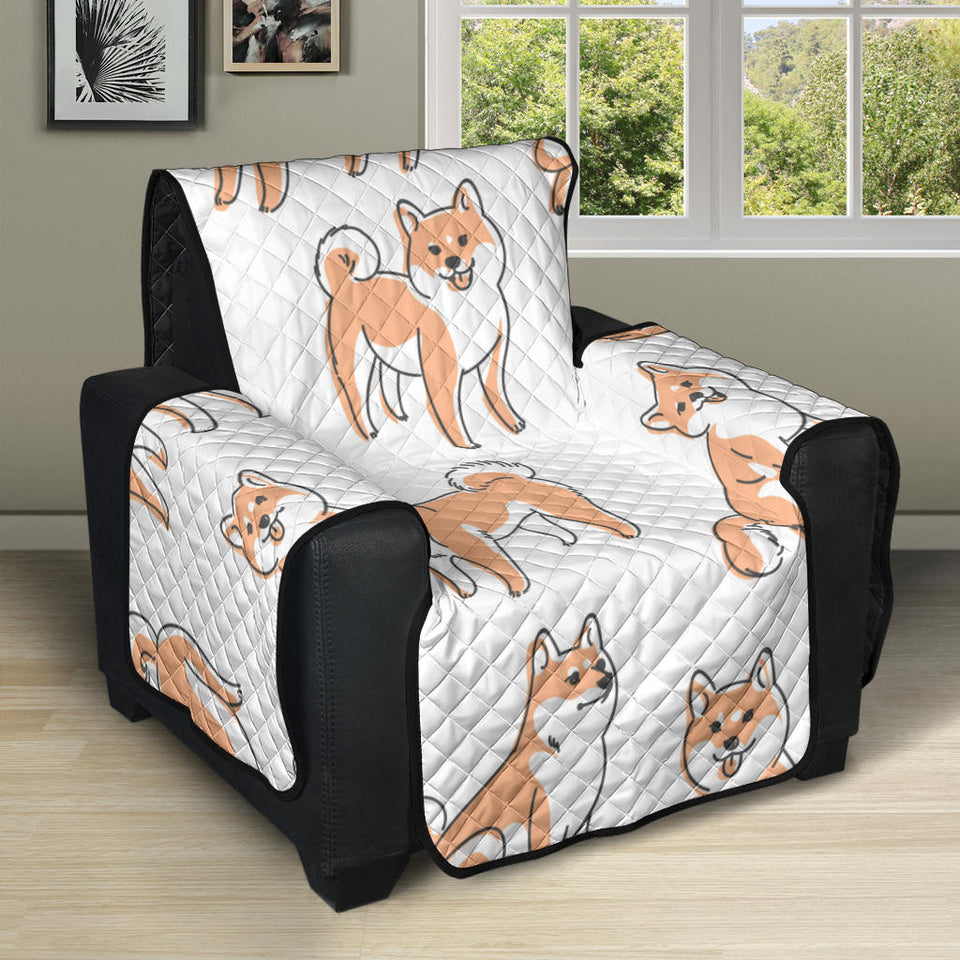 shiba inu dog pattern Recliner Cover Protector