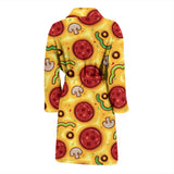 Pizza Texture Pattern Men'S Bathrobe