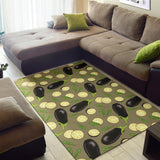 Eggplant Pattern Print Design 02 Area Rug