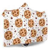 Chocolate Chip Cookie Pattern Hooded Blanket