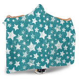 Vintage Star Pattern Hooded Blanket