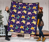 Colorful Sea Turtle Pattern Premium Quilt