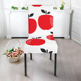 Red Apples White Background Dining Chair Slipcover