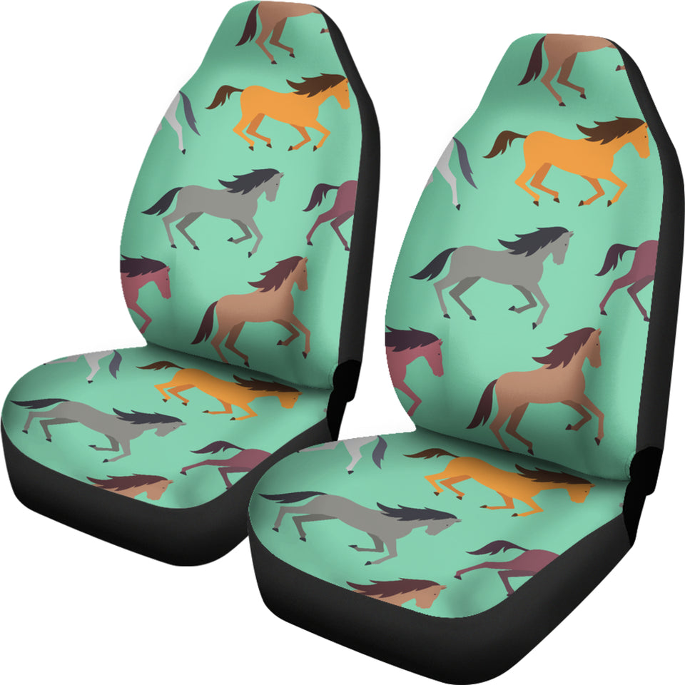 Colorful Horses Pattern Universal Fit Car Seat Covers