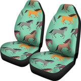Colorful Horses Pattern Universal Fit Car Seat Covers