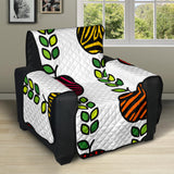 colorful apples leave zebra stripe Recliner Cover Protector