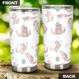 Cute Sea Otters Pattern Tumbler