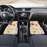Onion Garlic White Red Pattern Front And Back Car Mats